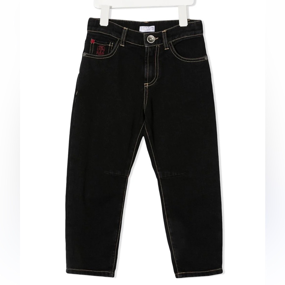 NWT Brunello Cucinelli Kids Straight Leg Cotton
Jeans Dark Wash Size 12 (Boys)